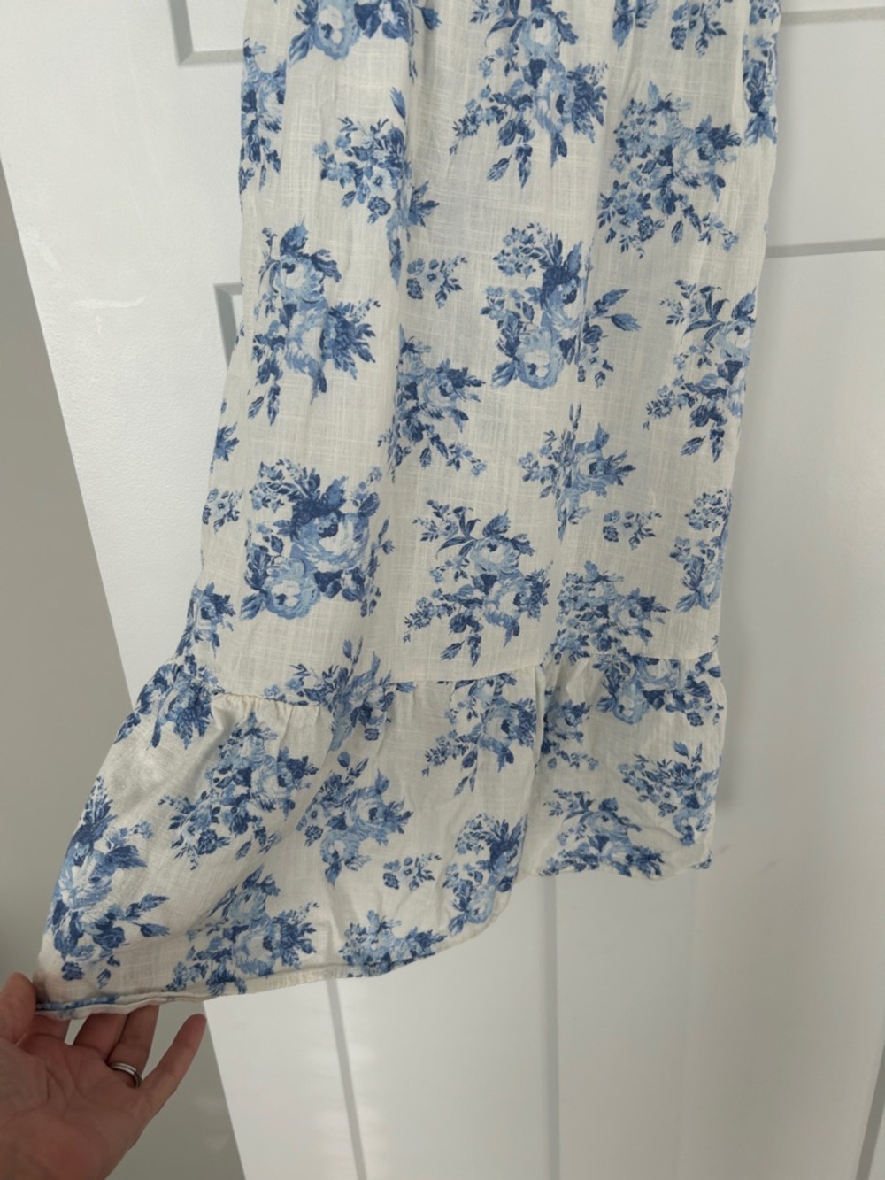 Floral Blue & White Mini Sundress - Picture 5 of 10